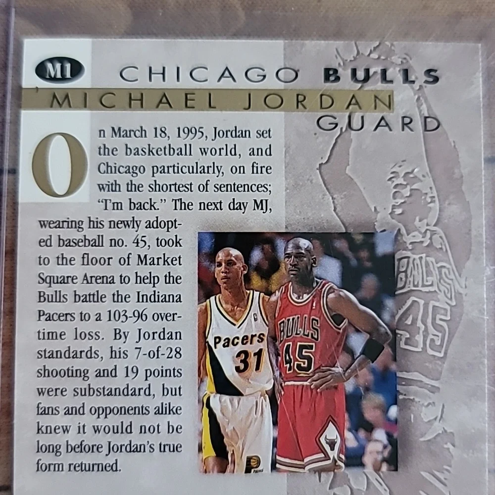 Upper Deck Collector's Choice Michael Jordan No 45 Chicago Bulls Guard Mint Card